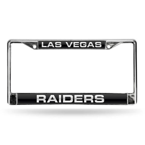 Raiders Laser Cut License Plate Frame Silver