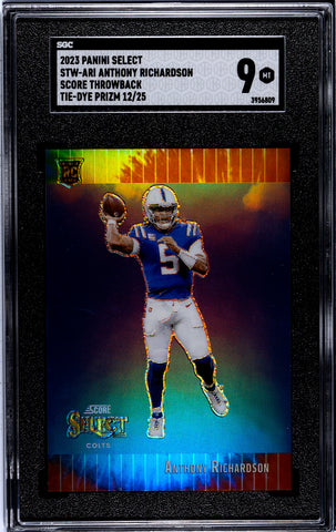 Colts Anthony Richardson 2023 Panini Select No.STW-ARI #12/25 Rookie SGC Graded 9 Single Card