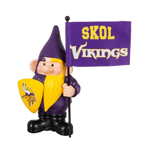 Vikings Team Gnome Holding Flag