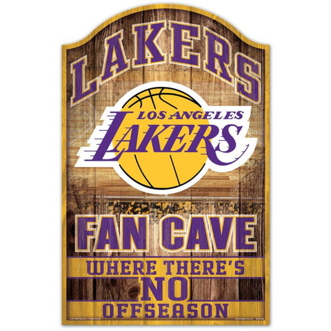 Lakers Wood Sign 11x17 Fan Cave