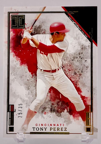Reds Tony Perez 2025 Panini Impeccable No.33 #25/35 Single Card