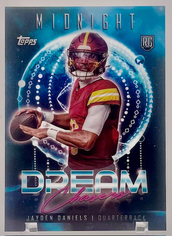 Commanders Jayden Daniels 2024 Topps Midnight No.DC-4 SSP Case Hit Rookie Single Card