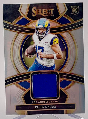 Rams Puka Nacua 2023 Panini Select No.RSW-PNA #10/99 Relic Rookie Single Card