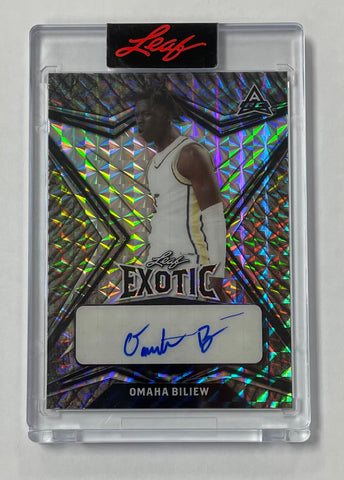 Wake Forest Omaha Biliew 2022 Leaf Exotic Basketball No.BA-OB1 4/5 Autographed Rookie Single Card