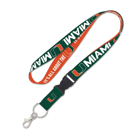 Miami Hurricanes Lanyard Reversible Slogan 2
