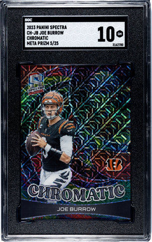 Bengals Joe Burrow 2023 Panini Spectra No.CH-JB #05/25 SGC Graded 10 Single Card