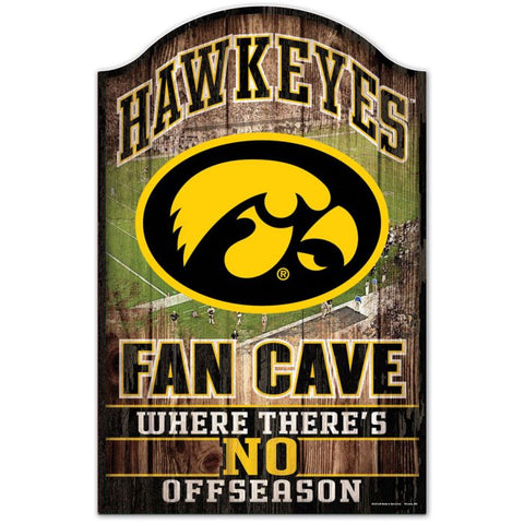 Iowa Wood Sign 11x17 Fan Cave