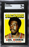 Bullets Earl Monroe 1971-72 Topps No.130 SGC Graded 7 Single Card