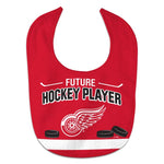 Red Wings Baby Bib All Pro Future Hockey Player Red