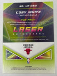 Bulls Coby White 2020 Panini #06/10 Rookie Gold Laser Autographs Autographed Single Card