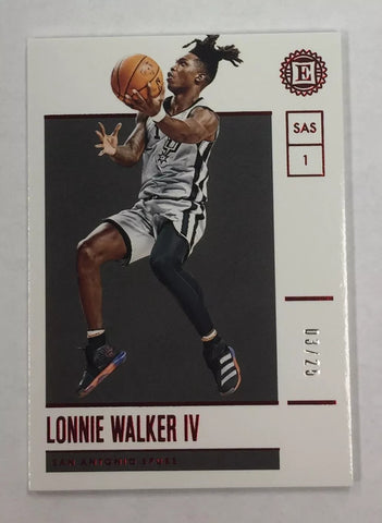 Spurs Lonnie Walker IV 2019-20 Encased FOTL No.63 #03/25 Single Card