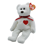 TY Beanie Baby 8.5" - Valentino White 1993 Bear