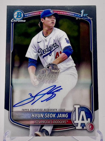 Dodgers Hyun-Seok Jang 2025 Bowman Chrome No.CPA-HJ Autographed 1st Bowman Single Card