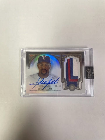 Adrian Beltre Rangers 2023 Topps Dynasty No. DAP-ABE5 #09/10 On-Card Autographed Relic Single Card