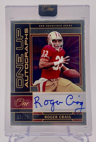 49ers Roger Craig 2023 Panini One No.298 #05/10 Autographed Single Card