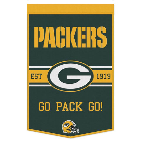 Packers 24"x38" Wool Banner Slogan