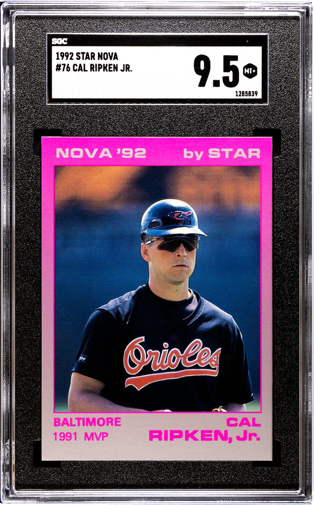 Orioles Cal Ripken Jr 1992 Star Nova No.76 SGC Graded 9.5 Single Card JP Sports Orioles Cal Ripken Jr 1992 Star Nova No.76 SGC Graded 9.5 Single Card JP Sports