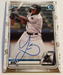 Marlins Lewin Diaz 2020 Bowman Chrome 1st No. CPA-LD On-Card Autographed Single Card