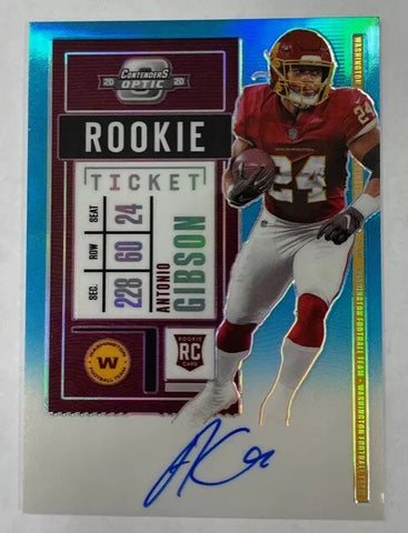 Washington Football Team Antonio Gibson 2020 Contenders Optic No. 127 #03/99 Autographed Rookie Single Card