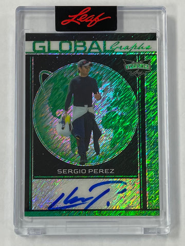 Sergio Perez Red Bull 2023 Leaf Vibrance Multi-Sport No.GG-SP1 1/1 Autographed Single Card