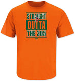 Miami Hurricanes Mens Shirt Straight Outta The 305
