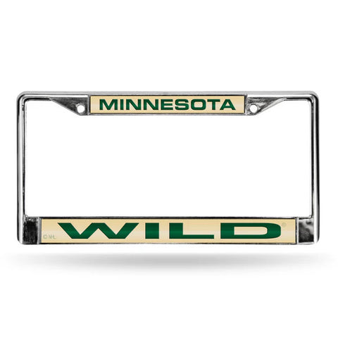 Wild Laser Cut License Plate Frame Silver w/ Tan Background