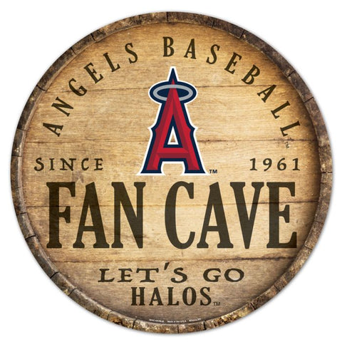 Angels Wood Sign Round 14" Fan Cave