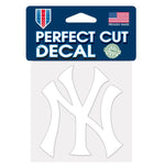 Yankees 4x4 Decal White Logo "NY"