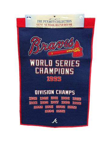 Braves 24"x38" Wool Banner Dynasty