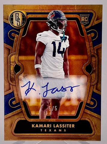 Texans Kamari Lassiter 2024 Panini Gold Standard No.135 #5/5 Autographed Rookie Single Card