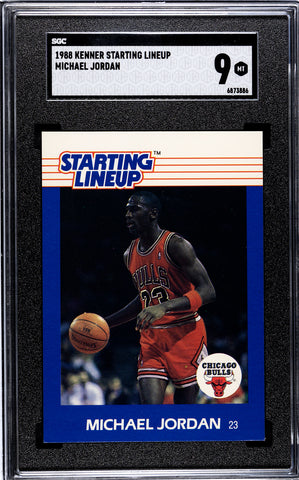 Bulls Michael Jordan 1988 Kenner Starting Lineup SGC Graded 9 Single Card (6873886)