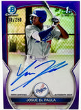 Dodgers Josue De Paula 2023 Topps Bowman Chrome No. CPA-JDE 118/250 Autographed