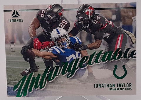 Colts Jonathan Taylor 2024 Panini Luminance No.UNF-JTR #01/10 Single Card