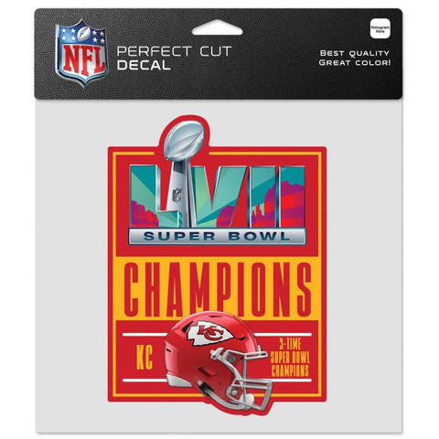 Chiefs 8x8 DieCut Decal Color Super Bowl 57 Champs