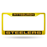Steelers Laser Cut License Plate Frame Color Yellow