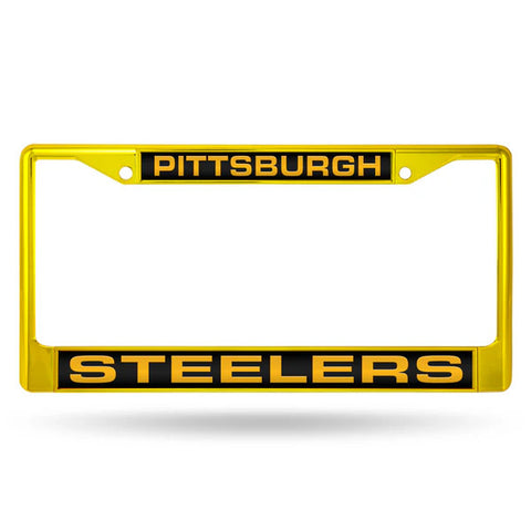 Steelers Laser Cut License Plate Frame Color Yellow