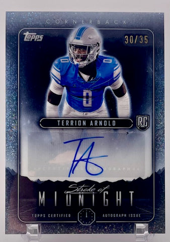 Lions Terrion Arnold 2024 Topps Midnight No.SMA-TA #30/35 Autographed Rookie Single Card