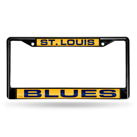 Blues Laser Cut License Plate Frame Color Black