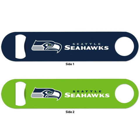 Seahawks Long Neck Bottle Opener Metal 2-Sided