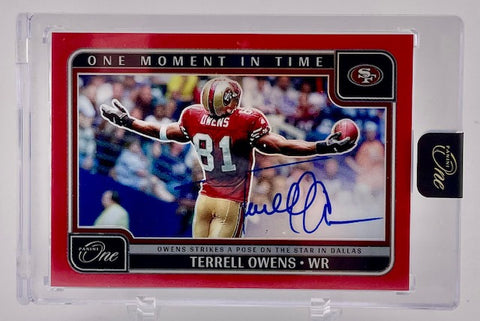 49ers Terrell Owens 2024 Panini One No.385 #01/60 Autographed Single Card