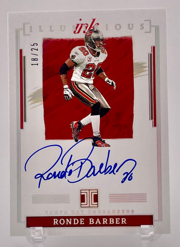 Buccaneers Ronde Barber 2024 Panini Impeccable No.INK-RBA #18/25 Autographed Single Card