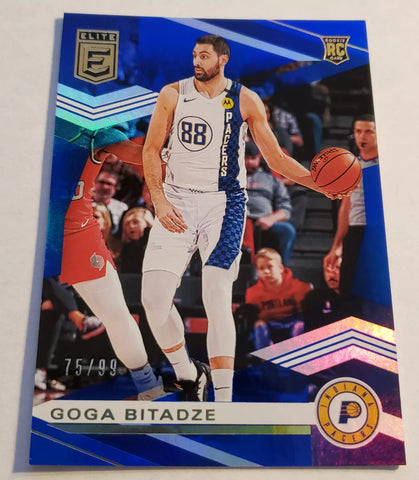 Pacers Goga Bitadze 2019-20 Donruss Elite Basketball #75/99 Blue Refractor Rookie Single Card