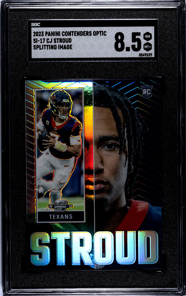 Texans CJ Stroud 2023 Panini Contenders Optic No.SI-17 Rookie SGC Grad JP Sports Texans CJ Stroud 2023 Panini Contenders Optic No.SI-17 Rookie SGC Grad JP Sports