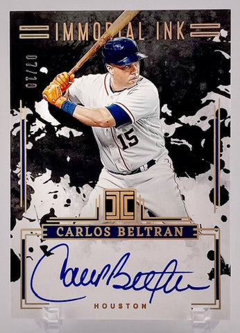 Astros Carlos Beltran 2025 Panini Impeccable No.II-CB #07/10 Autographed Single Card