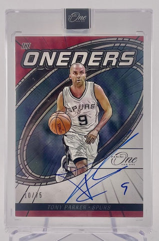 Spurs Tony Parker 2023-24 Panini One & One No.TOS-TPK #10/75 Autographed Single Card