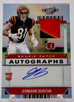 Bengals Jermaine Burton 2024 Panini Contenders Optic No.RPA-JBN #71/75 Autographed Relic Rookie Single Card