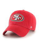 49ers Hat 47' Clean Up Adjustable Red