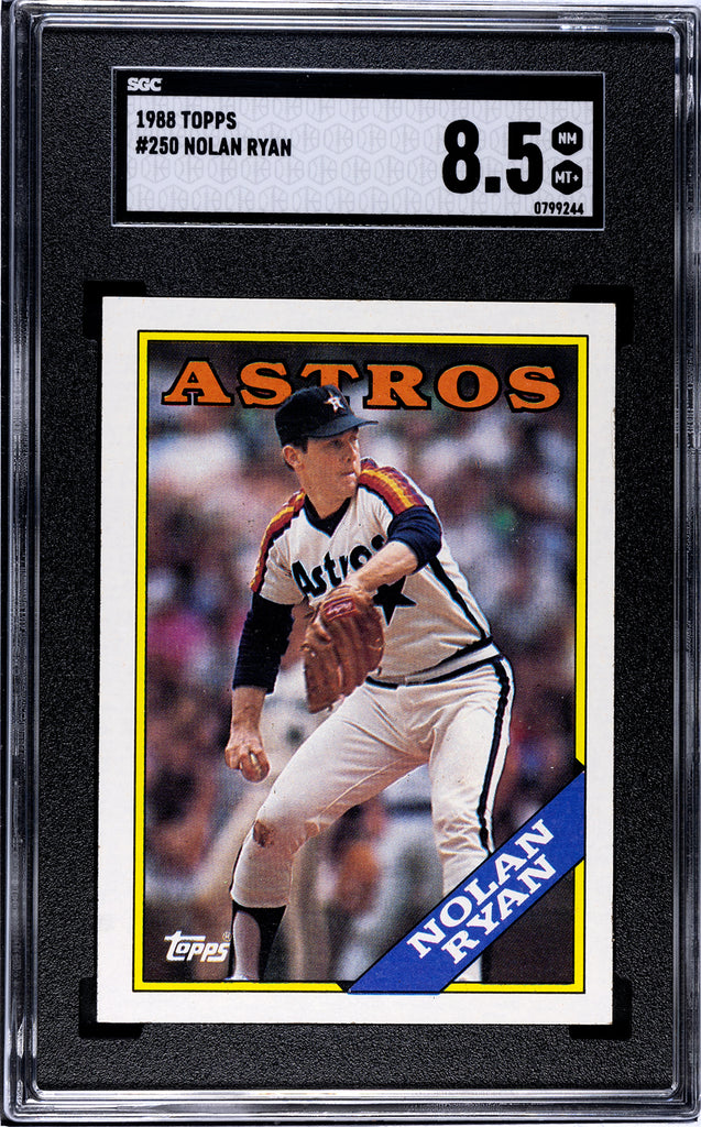 Astros Nolan Ryan 1988 Topps No.250 SGC Graded 8.5 Single Card – JP Sports
