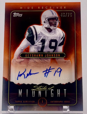 Jets Keyshawn Johnson 2024 Topps Midnight No.SMA-KJ #46/75 Autographed Single Card