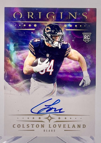 Bears Colston Loveland 2025 Panini Origins No.RA-CLO Autographed Rookie Single Card